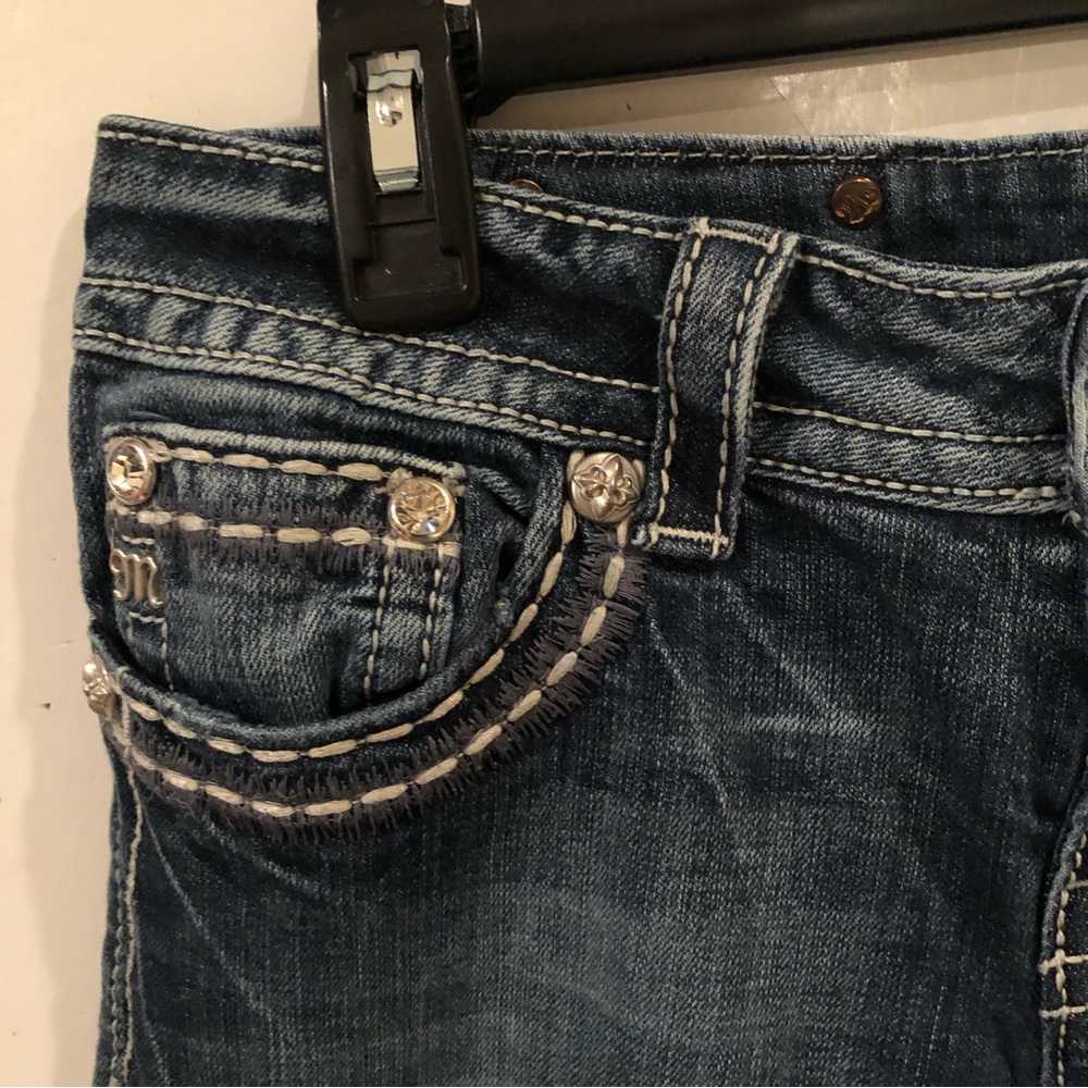 MISS ME Distressed Easy Capri JEANS 28 - Picture 6 of 16